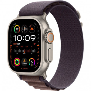 Apple Watch Ultra 2 49mm Naturlig Titanium Case med Alpine Loop (L) - Indigo