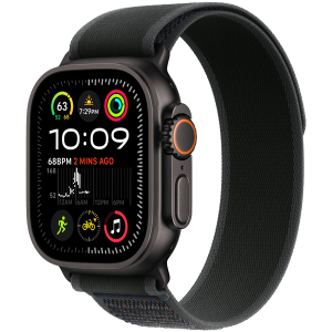 Apple Watch Ultra 2 LTE 49mm Sort Titanium Case med Trail Loop (M/L) - Sort