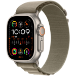 Apple Watch Ultra 2 49mm Natural Titanium Case with Alpine Loop (L) - Olive