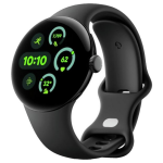 Google Pixel Watch 3 41mm Mat sort aluminiumskasse med sportsrem – Obsidian