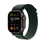 Apple Watch Ultra 2 LTE 49mm Sort Titanium Case med Alpine Loop (M) - Mørkegrøn