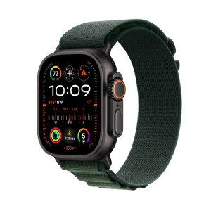 Apple Watch Ultra 2 LTE 49mm Sort Titanium Case med Alpine Loop (L) – Mørkegrøn