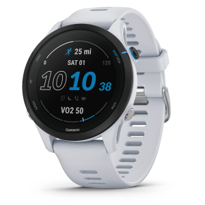 Garmin Forerunner® 255 Music 46mm Whitestone urkasse med silikonerem
