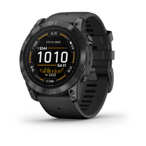 Garmin epix™ Pro (Gen 2) Standard 51mm Skifergrå Case med Sort Silikone Rem