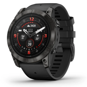 Garmin epix™ Pro (Gen 2) Sapphire 51mm Kulgrå Titanium Case med Sort Silikone Rem