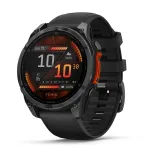 Garmin fēnix® 8 AMOLED 51 mm skifergrå taske med sort silikonebånd