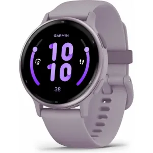 Garmin vívoactive® 5 42 mm Metallic Orchid aluminiumsæske med Orchid-silikonebånd