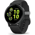 Garmin vívoactive® 5 42mm Slate aluminiumskuffert med sort silikonebånd