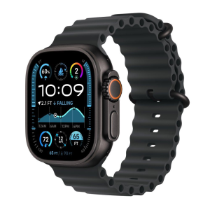 Apple Watch Ultra 2 LTE 49mm Black Titanium Case with Ocean Band (One Size) – Black