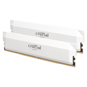 Crucial Pro DDR5-6400 64GB (2x32GB) White RAM Kit – CL38