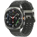 Samsung Galaxy Watch Ultra (2025) LTE 47mm Silver Titanium case with Marine Band – Dark Gray